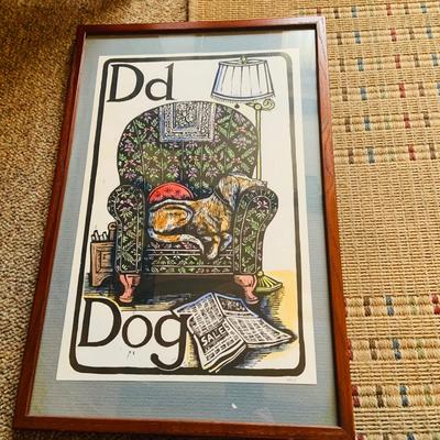 LOT 36: Set of Three Mary Azarian Hill Farm Alphabet Wall Art C, D and E