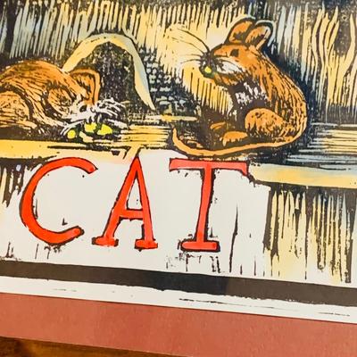 LOT 36: Set of Three Mary Azarian Hill Farm Alphabet Wall Art C, D and E