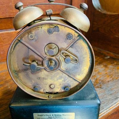 LOT 39: Vintage Possibly Handcrafted Early Twenth Century TIme Piece which Has a Gilbert Wind-up Alam Clock with Battery Operated Light
