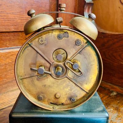 LOT 39: Vintage Possibly Handcrafted Early Twenth Century TIme Piece which Has a Gilbert Wind-up Alam Clock with Battery Operated Light