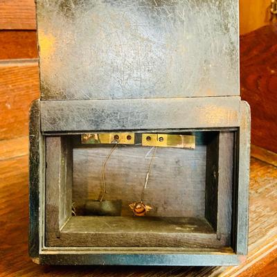 LOT 39: Vintage Possibly Handcrafted Early Twenth Century TIme Piece which Has a Gilbert Wind-up Alam Clock with Battery Operated Light