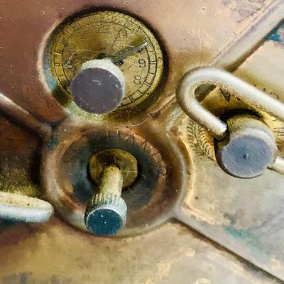 LOT 39: Vintage Possibly Handcrafted Early Twenth Century TIme Piece which Has a Gilbert Wind-up Alam Clock with Battery Operated Light