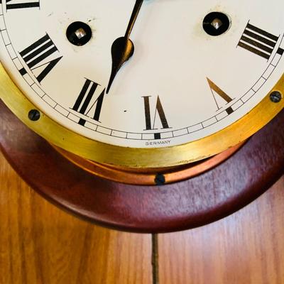 LOT 41: Antique/Vintage Schatz Mounted Copper Ship's Clock