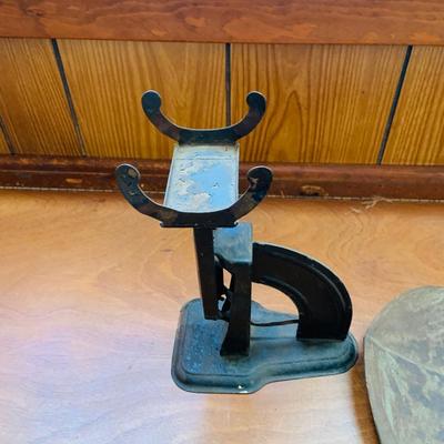 LOT 45: Antique Cast Iron Collar Crimper and Scale