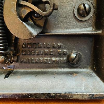 LOT 45: Antique Cast Iron Collar Crimper and Scale