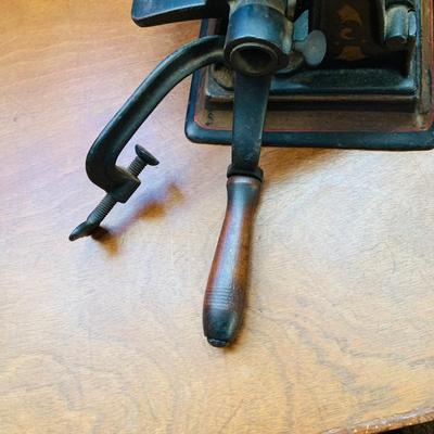 LOT 45: Antique Cast Iron Collar Crimper and Scale