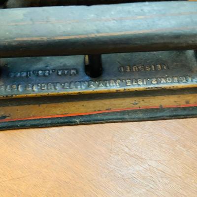 LOT 45: Antique Cast Iron Collar Crimper and Scale