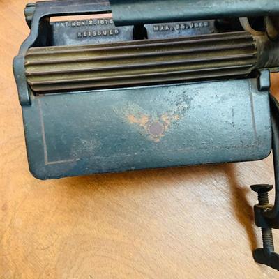 LOT 45: Antique Cast Iron Collar Crimper and Scale