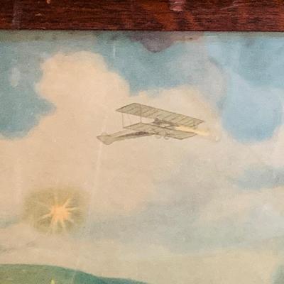 LOT 46: Antique Framed WWI Posters - 'Liberty Girl" and 1918 E.G Renesch "Over The Top"