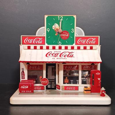 Canister. Danbury Mint Coca-Cola Soda Fountain Clock w/ Coca-Cola Bear Pickup Truck & 1931 Delivery Truck