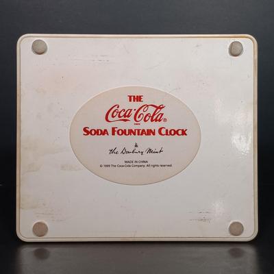 Canister. Danbury Mint Coca-Cola Soda Fountain Clock w/ Coca-Cola Bear Pickup Truck & 1931 Delivery Truck