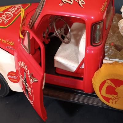Canister. Danbury Mint Coca-Cola Soda Fountain Clock w/ Coca-Cola Bear Pickup Truck & 1931 Delivery Truck