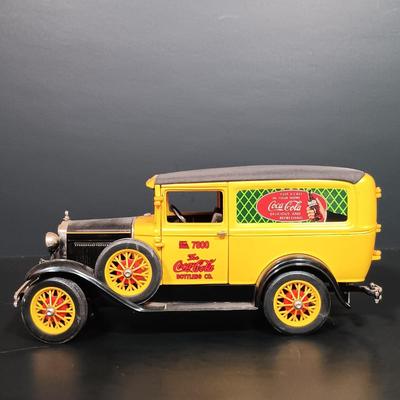 Canister. Danbury Mint Coca-Cola Soda Fountain Clock w/ Coca-Cola Bear Pickup Truck & 1931 Delivery Truck