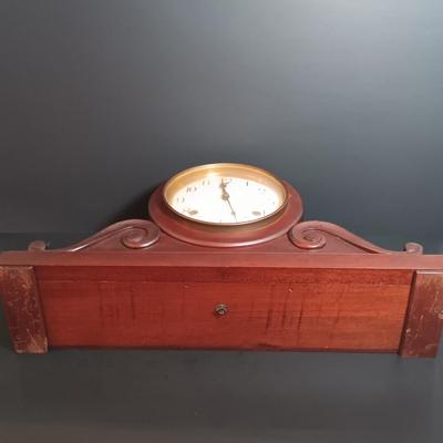 LOT 165: Sessions Wood Tambour Mantel Clock