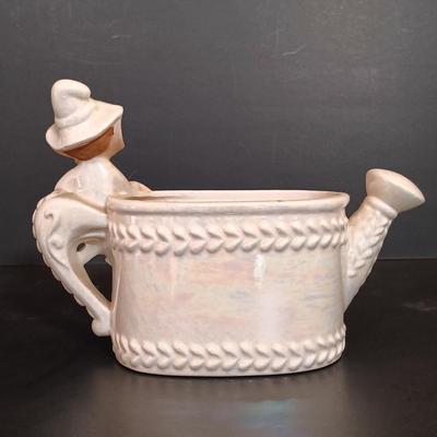LOT 171: Lustreware Pixie Watering Can, IPC Co Portugal Ceramic Watering Can & More