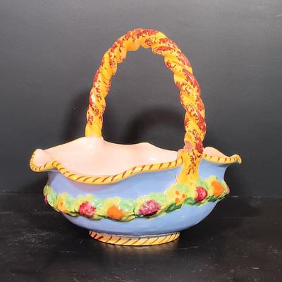 LOT 174: Stangl Pottery 'Water Lily' and 'Fruit' Plates w/ Signed and Numbered Mallony Ceramics Plate &...