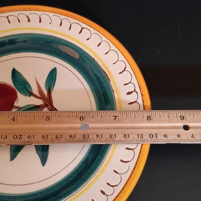 LOT 174: Stangl Pottery 'Water Lily' and 'Fruit' Plates w/ Signed and Numbered Mallony Ceramics Plate &...