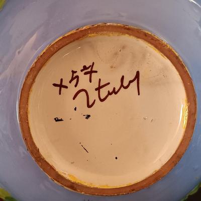LOT 174: Stangl Pottery 'Water Lily' and 'Fruit' Plates w/ Signed and Numbered Mallony Ceramics Plate &...