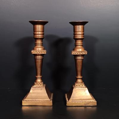 LOT 176: Electrified Brass Ship's Lantern with a Collection of Brass Decor & Lucite Paperweight