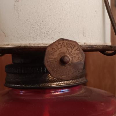 LOT 178: Pair of (2) Eagle Glass Oil Lamps w/ a 15" and 8" Glass Oil Lamp