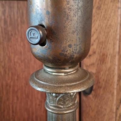 LOT 179: MCM Bronze-Tone Metal Table Lamp