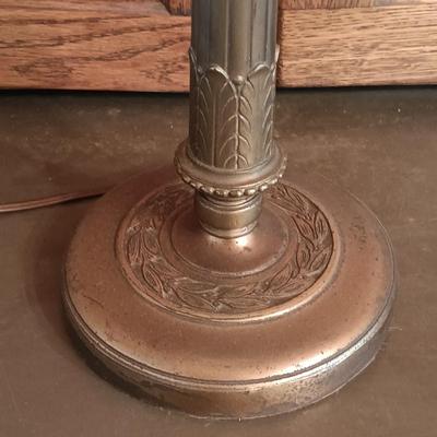 LOT 179: MCM Bronze-Tone Metal Table Lamp