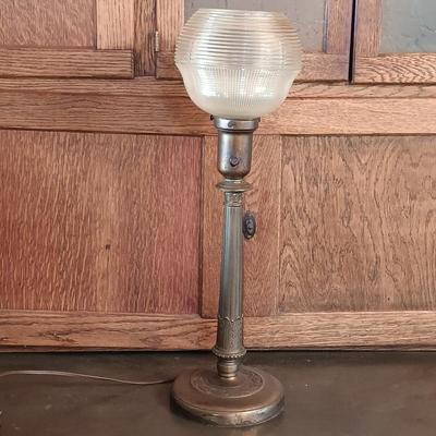 LOT 179: MCM Bronze-Tone Metal Table Lamp