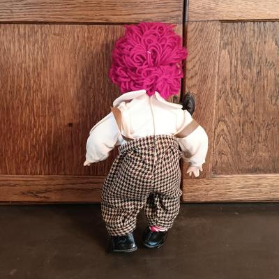 LOT 180: Cardinal Musical Clown Doll, Celluloid and Cloth Clown Doll, Frankel Porcelain Clown & More