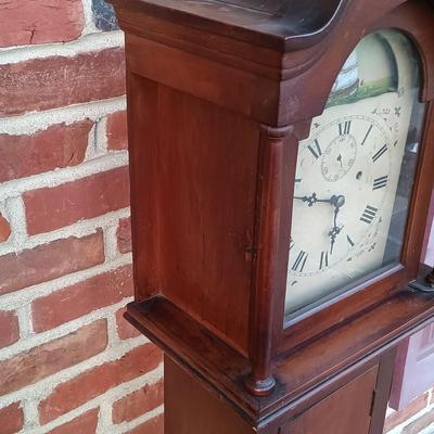 LOT 183: Federal-Style 4ft "Granddaughter" Clock
