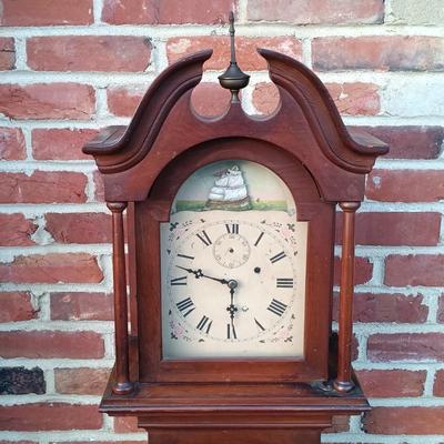 LOT 183: Federal-Style 4ft "Granddaughter" Clock