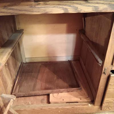 LOT 184: Antique Hoosier Kitchen Cabinet