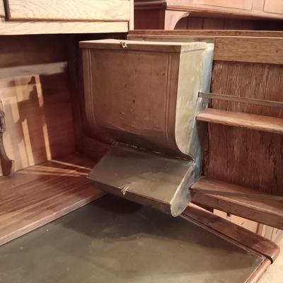 LOT 184: Antique Hoosier Kitchen Cabinet