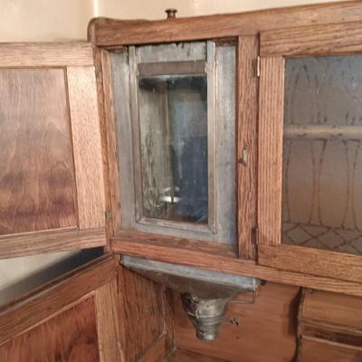 LOT 184: Antique Hoosier Kitchen Cabinet