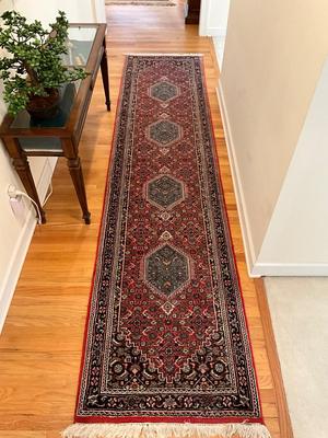 H1154 Vintage Hand knotted Wool Oriental Runner