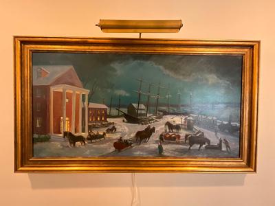 H1156 Original Oil Painting by Bayard Berndt (1908-1987)
