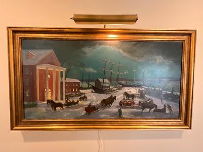 H1156 Original Oil Painting by Bayard Berndt (1908-1987)