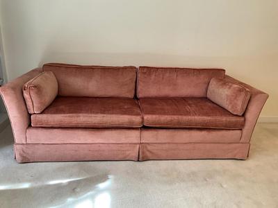 SR1158 Vintage Pink Velour Two Cushion Sofa