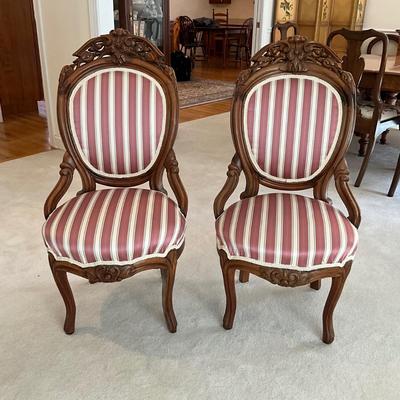 SR1161 Pair of Antique Victorian Upholstered Chairs