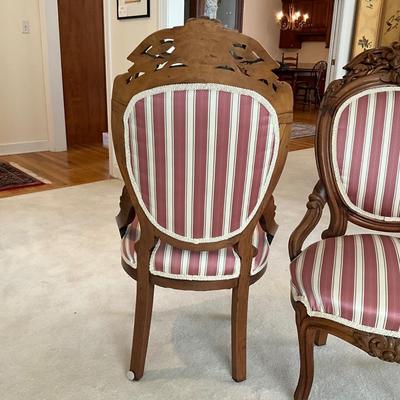 SR1161 Pair of Antique Victorian Upholstered Chairs