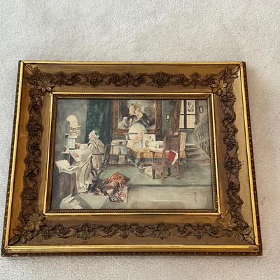 SR1165 Antique Watercolor Painting by Winfield L. Scott