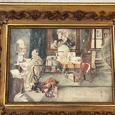 SR1165 Antique Watercolor Painting by Winfield L. Scott