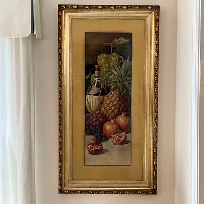D1167 Antique Original Still Life Watercolor by Arthur Dudley / Giovanni Barbano
