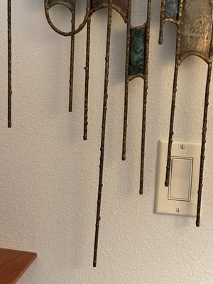 MCM Gilded Metal and Enamel Wall Sculpture