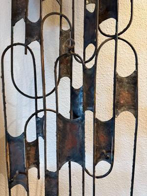 MCM Gilded Metal and Enamel Wall Sculpture
