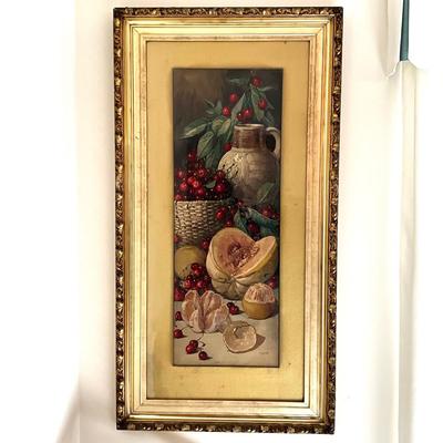 D1168 Antique Original Still LIfe Watercolor by Arthur Dudley / Giovanni Barbano