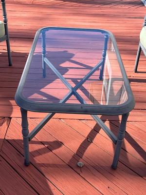 LOT 74P: Patio Furniture - Loveseat, Chairs w/ Cushions, Coffee Table, Accent Tables