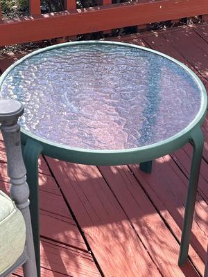 LOT 74P: Patio Furniture - Loveseat, Chairs w/ Cushions, Coffee Table, Accent Tables