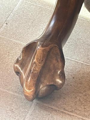 LOT 76K: Kitchen / Dining Claw-Foot Table w/ 6 Chairs