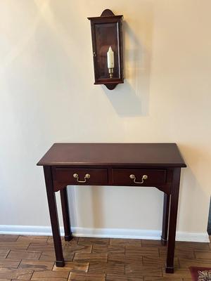 LOT 78H: Hall Table and Wall-Mounted Candlebox