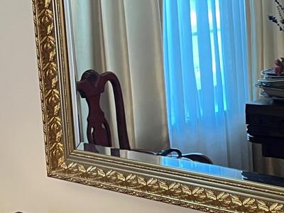 LOT 83D: Gold-Framed Beveled Wall Mirror